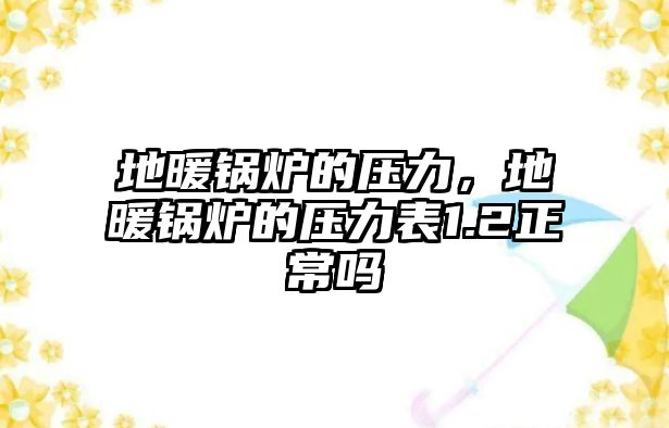 地暖鍋爐的壓力，地暖鍋爐的壓力表1.2正常嗎