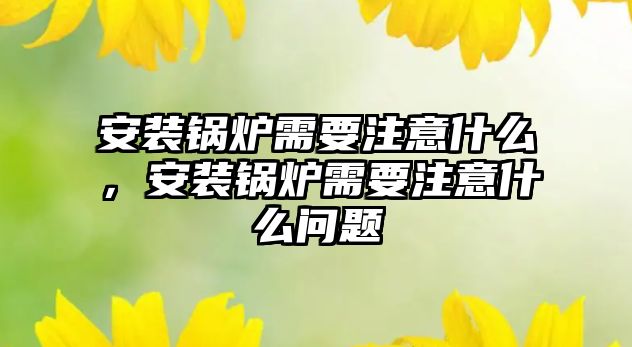 安裝鍋爐需要注意什么，安裝鍋爐需要注意什么問(wèn)題