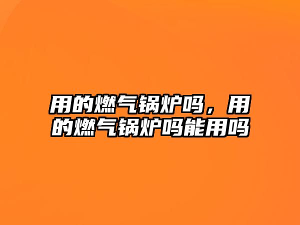 用的燃氣鍋爐嗎，用的燃氣鍋爐嗎能用嗎