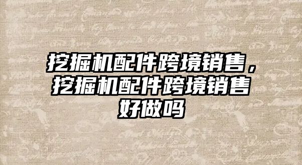 挖掘機配件跨境銷售，挖掘機配件跨境銷售好做嗎