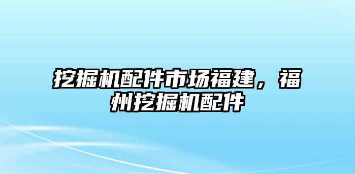 挖掘機配件市場福建，福州挖掘機配件