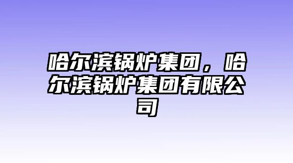 哈爾濱鍋爐集團，哈爾濱鍋爐集團有限公司