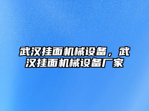 武漢掛面機(jī)械設(shè)備，武漢掛面機(jī)械設(shè)備廠家