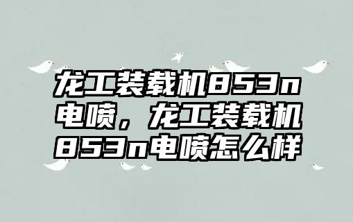 龍工裝載機853n電噴，龍工裝載機853n電噴怎么樣