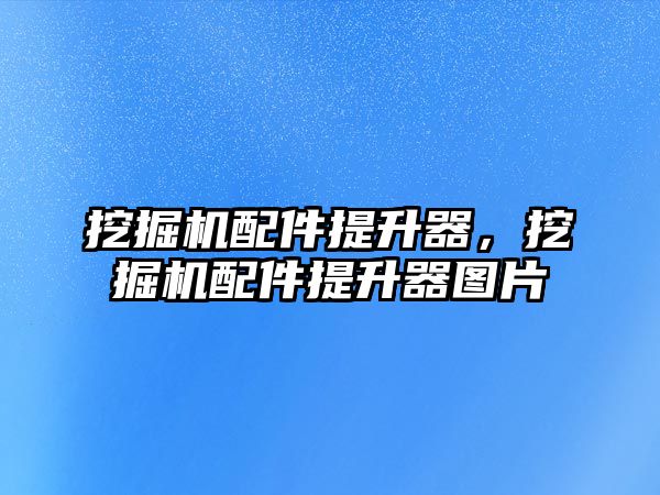 挖掘機配件提升器，挖掘機配件提升器圖片