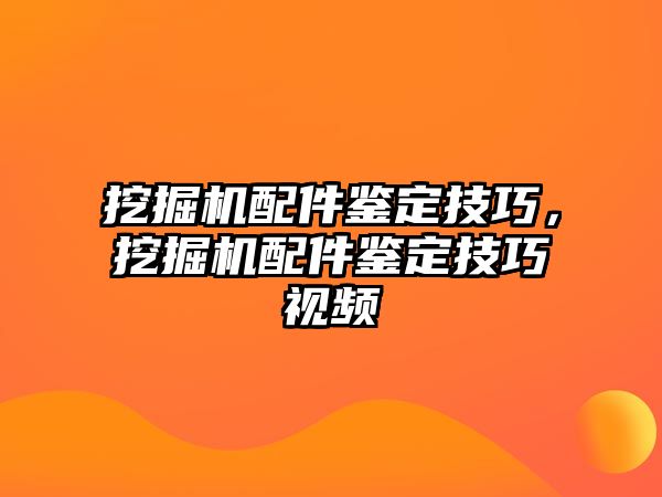 挖掘機(jī)配件鑒定技巧，挖掘機(jī)配件鑒定技巧視頻