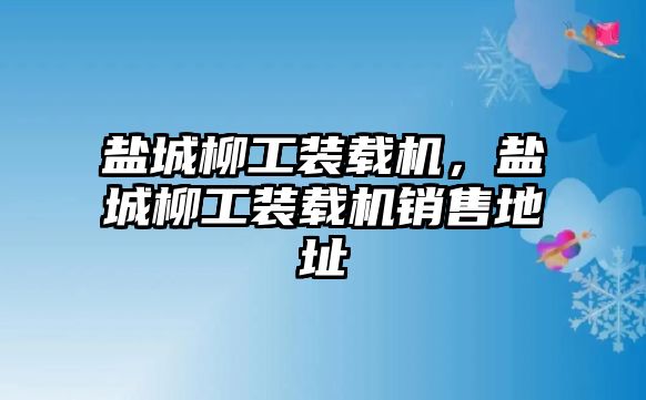 鹽城柳工裝載機(jī)，鹽城柳工裝載機(jī)銷售地址