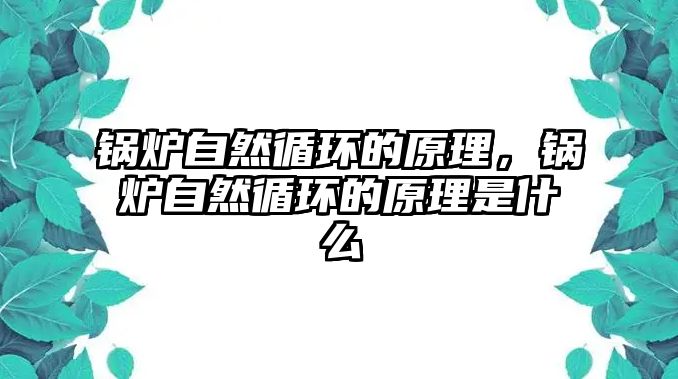 鍋爐自然循環(huán)的原理，鍋爐自然循環(huán)的原理是什么