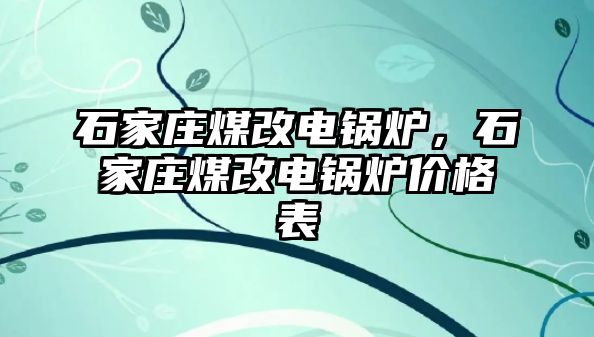 石家莊煤改電鍋爐，石家莊煤改電鍋爐價格表