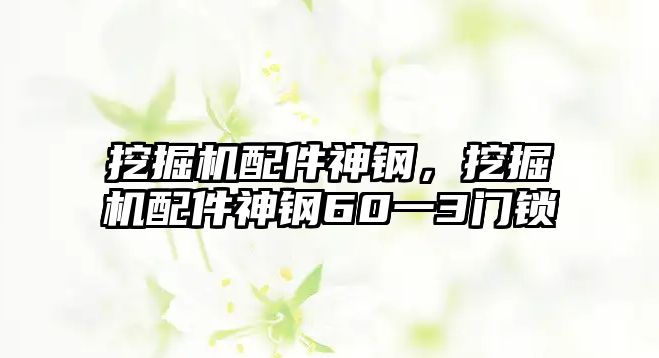 挖掘機配件神鋼，挖掘機配件神鋼60一3門鎖