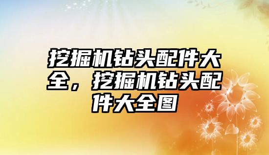 挖掘機鉆頭配件大全，挖掘機鉆頭配件大全圖