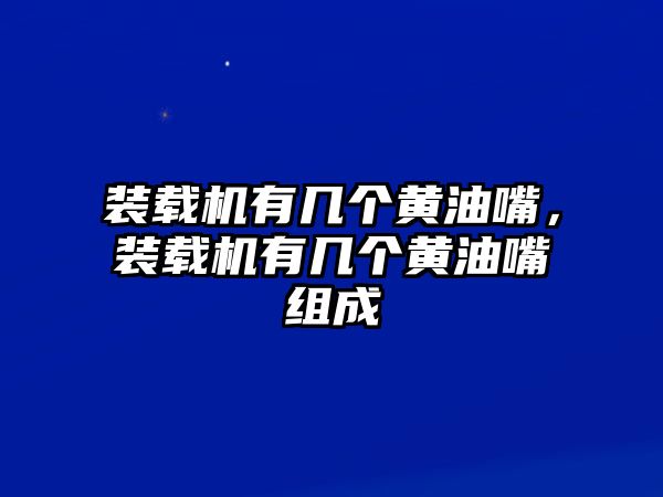 裝載機有幾個黃油嘴，裝載機有幾個黃油嘴組成