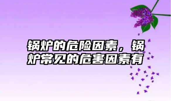 鍋爐的危險(xiǎn)因素，鍋爐常見的危害因素有