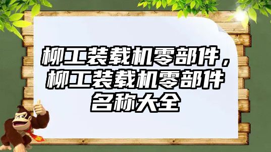 柳工裝載機零部件，柳工裝載機零部件名稱大全