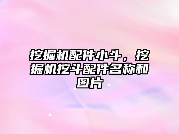 挖掘機配件小斗，挖掘機挖斗配件名稱和圖片