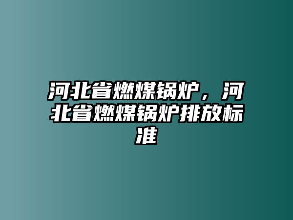 河北省燃煤鍋爐，河北省燃煤鍋爐排放標(biāo)準(zhǔn)