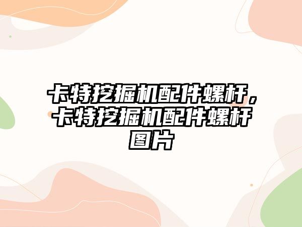 卡特挖掘機配件螺桿，卡特挖掘機配件螺桿圖片