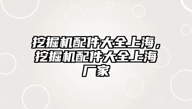 挖掘機配件大全上海，挖掘機配件大全上海廠家