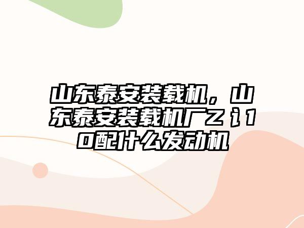 山東泰安裝載機，山東泰安裝載機廠Z讠10配什么發(fā)動機