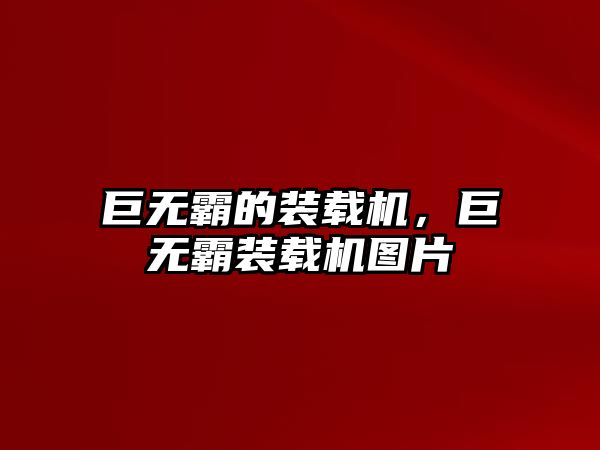 巨無(wú)霸的裝載機(jī)，巨無(wú)霸裝載機(jī)圖片