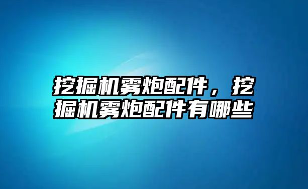 挖掘機(jī)霧炮配件，挖掘機(jī)霧炮配件有哪些