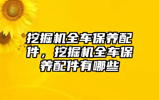 挖掘機(jī)全車(chē)保養(yǎng)配件，挖掘機(jī)全車(chē)保養(yǎng)配件有哪些