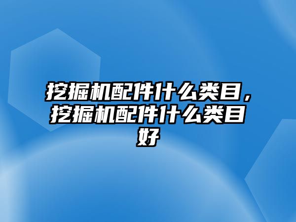 挖掘機配件什么類目，挖掘機配件什么類目好