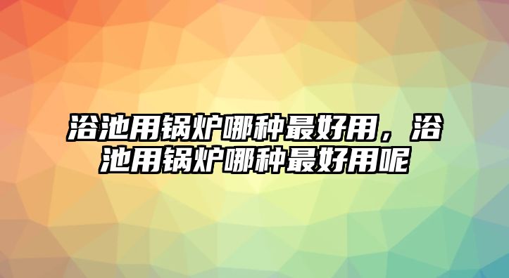 浴池用鍋爐哪種最好用，浴池用鍋爐哪種最好用呢