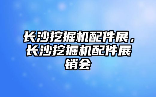 長沙挖掘機配件展，長沙挖掘機配件展銷會