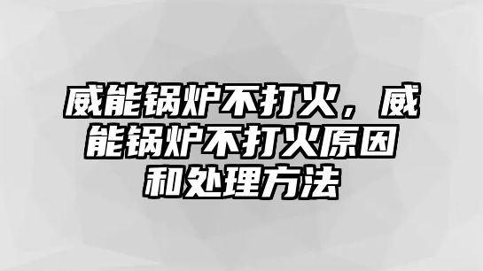 威能鍋爐不打火，威能鍋爐不打火原因和處理方法