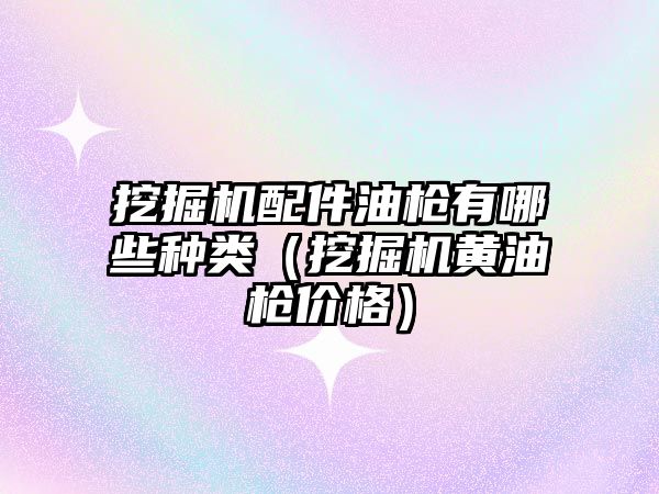 挖掘機配件油槍有哪些種類（挖掘機黃油槍價格）