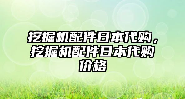 挖掘機配件日本代購，挖掘機配件日本代購價格