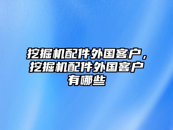 挖掘機(jī)配件外國客戶，挖掘機(jī)配件外國客戶有哪些