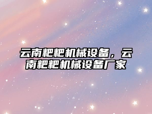 云南粑粑機械設備，云南粑粑機械設備廠家