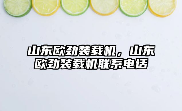 山東歐勁裝載機，山東歐勁裝載機聯(lián)系電話