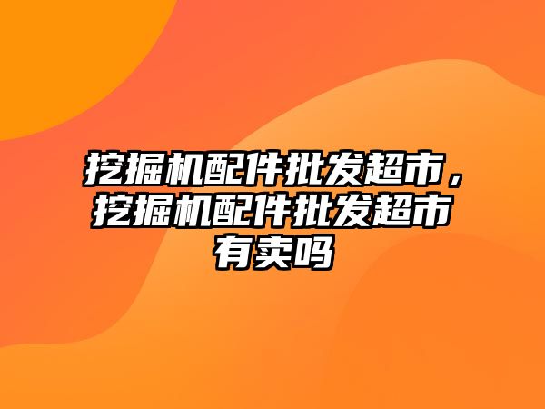 挖掘機配件批發(fā)超市，挖掘機配件批發(fā)超市有賣嗎