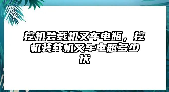 挖機裝載機叉車電瓶，挖機裝載機叉車電瓶多少伏