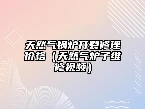 天然氣鍋爐開裂修理價格（天然氣爐子維修視頻）