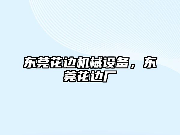 東莞花邊機(jī)械設(shè)備，東莞花邊廠