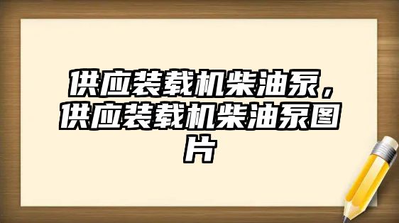 供應(yīng)裝載機柴油泵，供應(yīng)裝載機柴油泵圖片