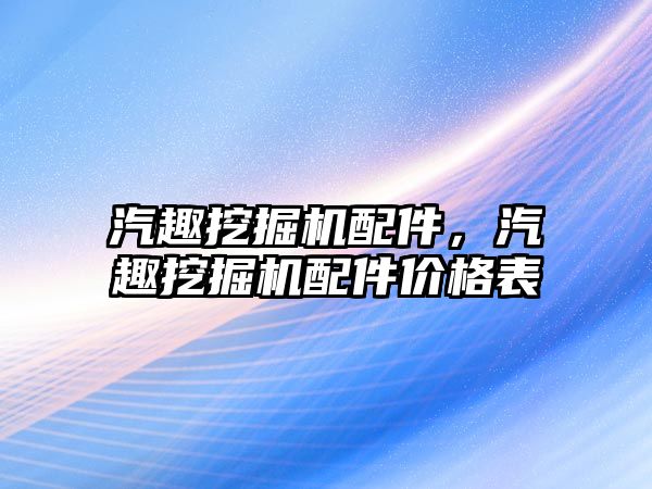 汽趣挖掘機配件，汽趣挖掘機配件價格表