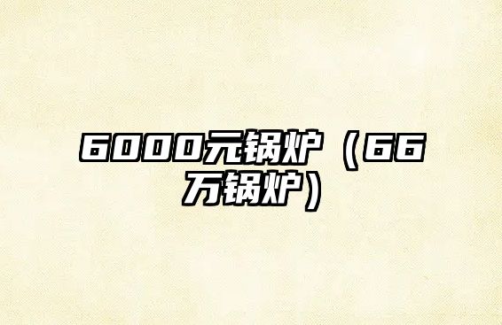 6000元鍋爐（66萬鍋爐）