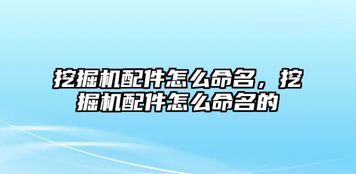 挖掘機配件怎么命名，挖掘機配件怎么命名的