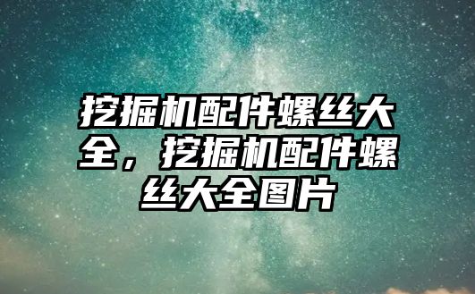 挖掘機配件螺絲大全，挖掘機配件螺絲大全圖片