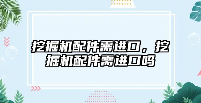 挖掘機配件需進口，挖掘機配件需進口嗎