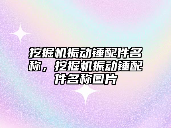 挖掘機振動錘配件名稱，挖掘機振動錘配件名稱圖片