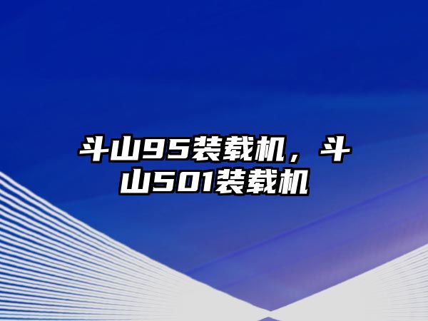 斗山95裝載機(jī)，斗山501裝載機(jī)