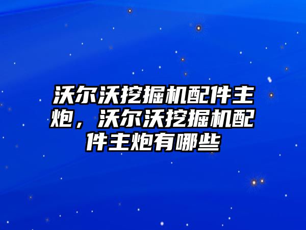 沃爾沃挖掘機(jī)配件主炮，沃爾沃挖掘機(jī)配件主炮有哪些