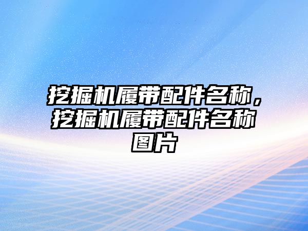 挖掘機履帶配件名稱，挖掘機履帶配件名稱圖片