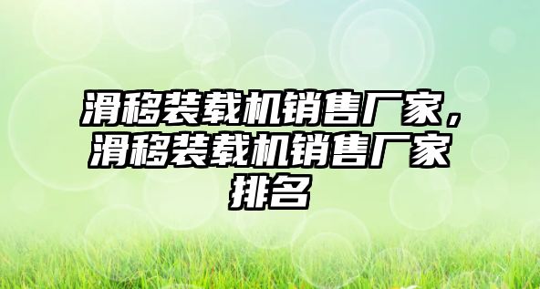 滑移裝載機銷售廠家，滑移裝載機銷售廠家排名